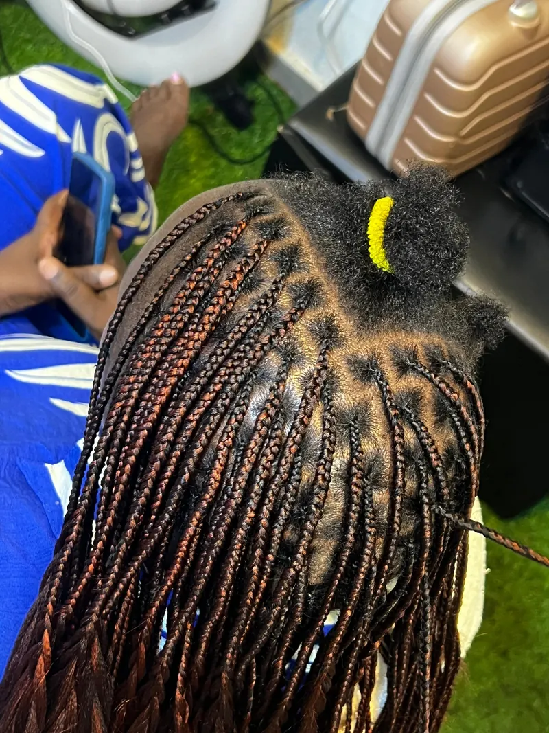 Hair braiding in Gulu